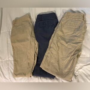 Gap & Old Navy Long Khaki & Navy Blue Pants Bundle - Women’s Size 4